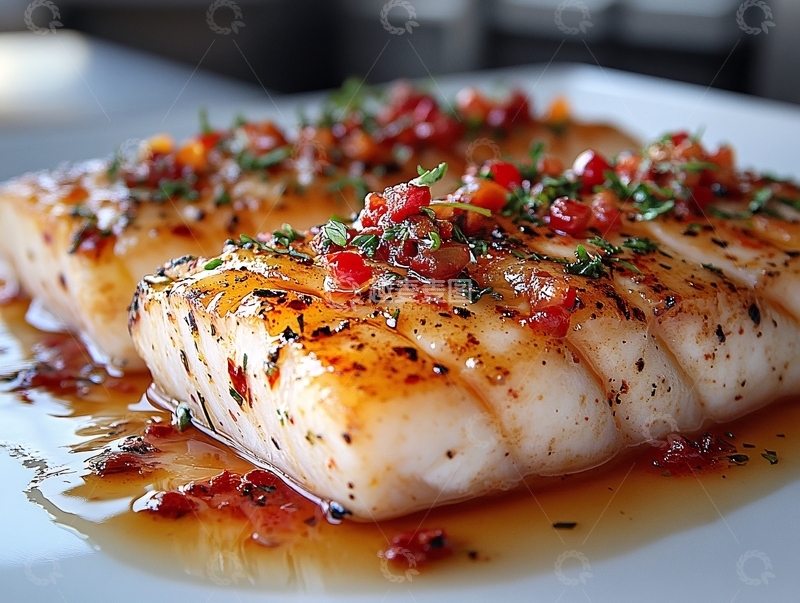 高清大图下载【趣麦麦图】红油鳕鱼