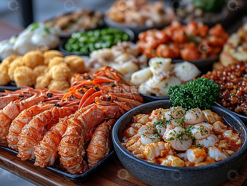 高清大图下载【趣麦麦图】自助餐盆菜