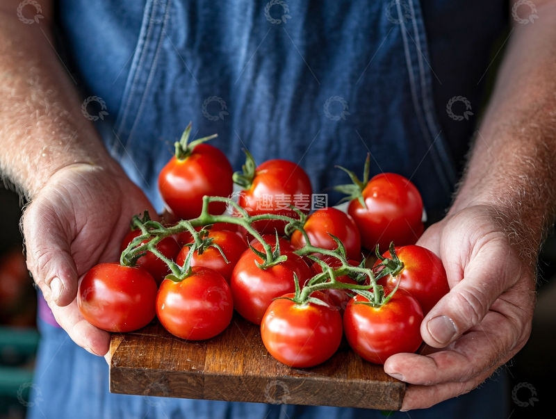 高清大图下载【趣麦麦图】手捧西红柿