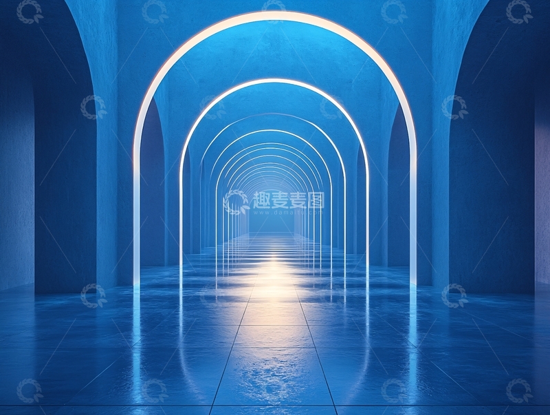 高清大图下载【趣麦麦图】霓虹走廊26