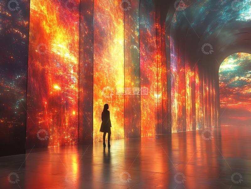 高清大图下载【趣麦麦图】时间走廊