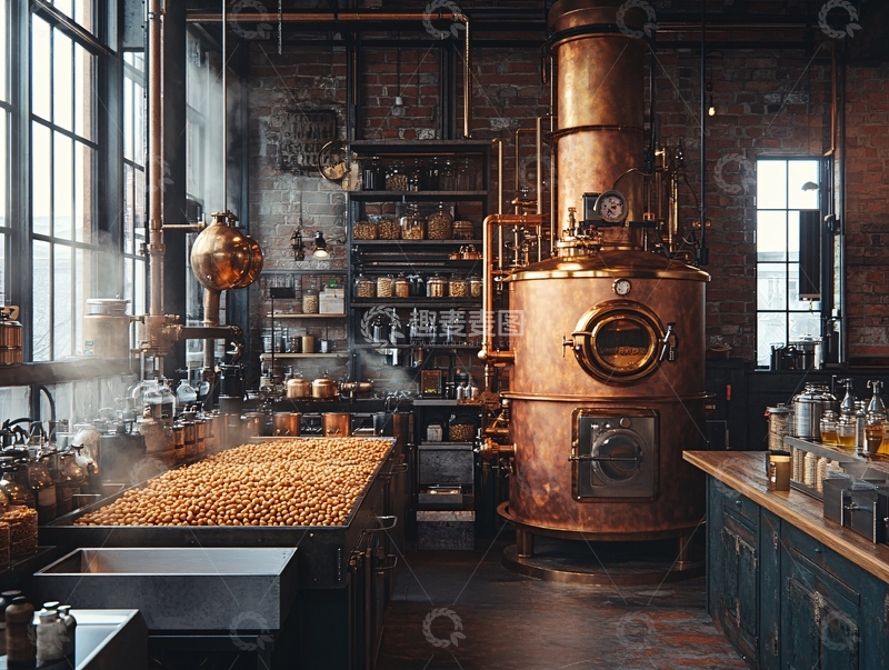 高清大图下载【趣麦麦图】酿造手工作坊