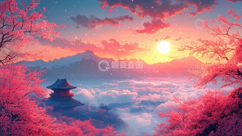 高清大图下载【趣麦麦图】樱落宽容之景