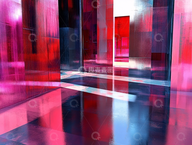 高清大图下载【趣麦麦图】红色虚幻背景1