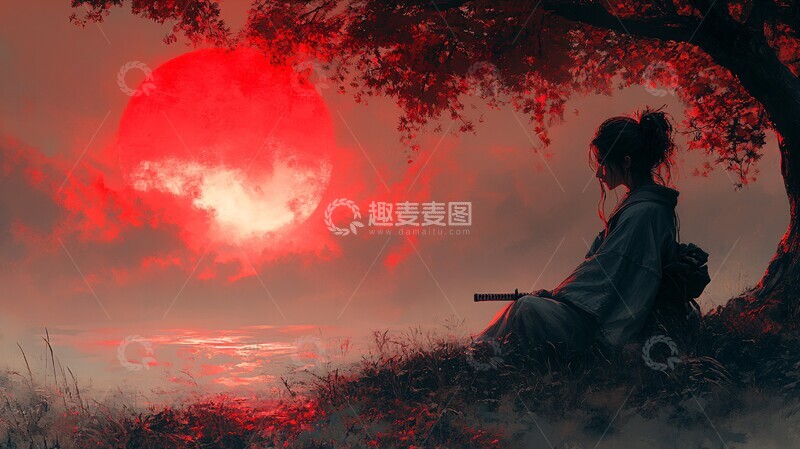 女子思索祖先佩剑