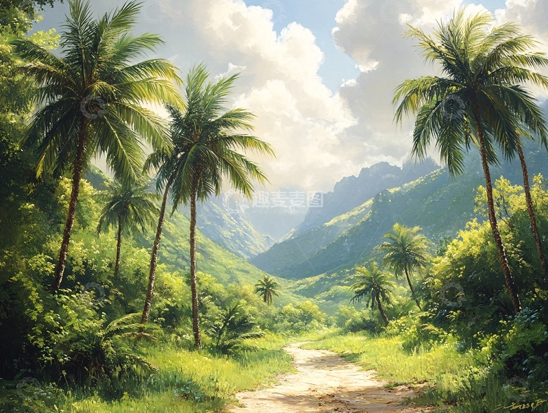 高清大图下载【趣麦麦图】丛林风景画3