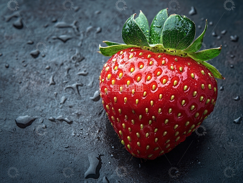 高清大图下载【趣麦麦图】草莓暗调背景
