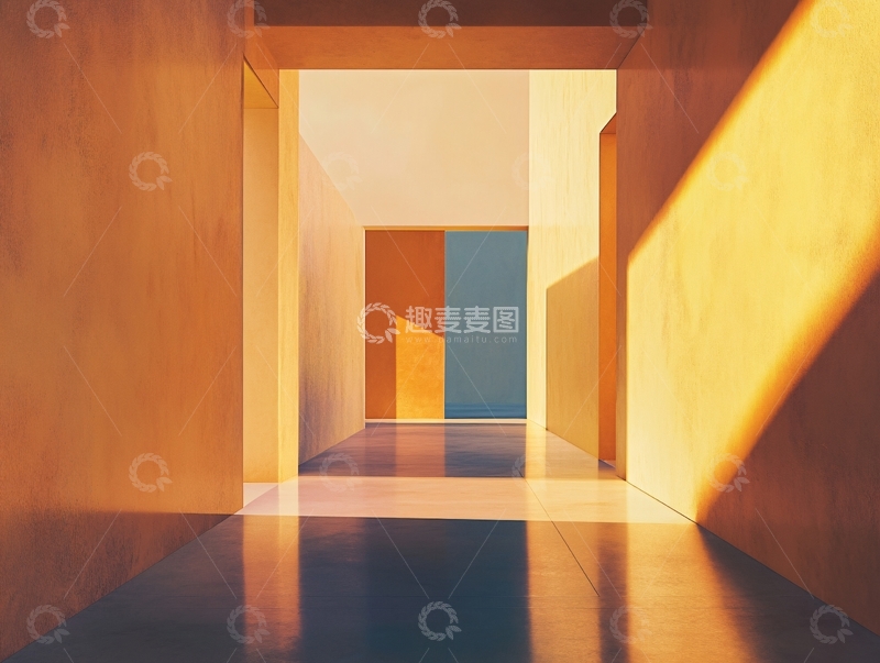 高清大图下载【趣麦麦图】过道光影