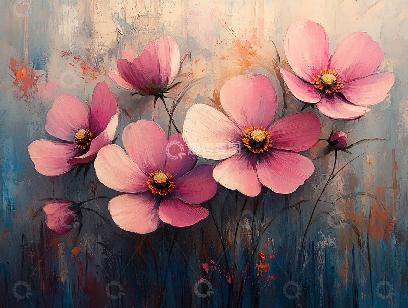 高清大图下载【趣麦麦图】立体花装饰画1