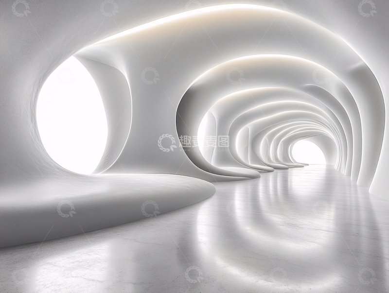 高清大图下载【趣麦麦图】光影隧道与对称空间