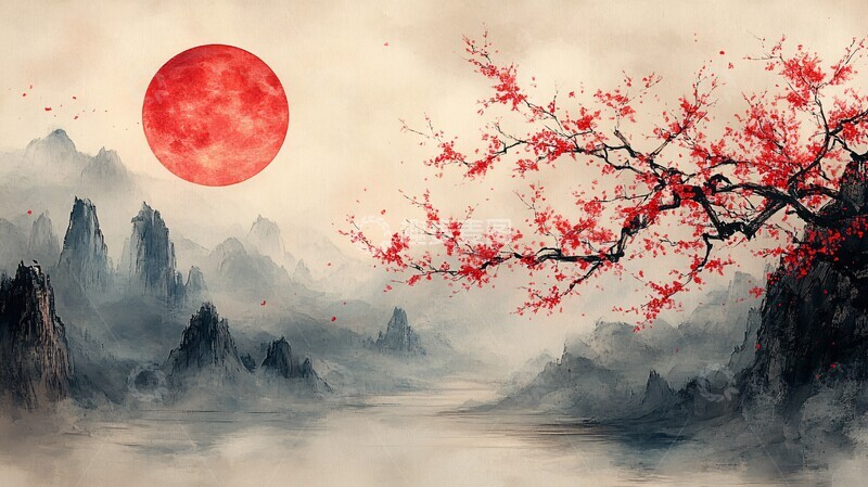 高清大图下载【趣麦麦图】樱花幻想樱花幻想月亮3