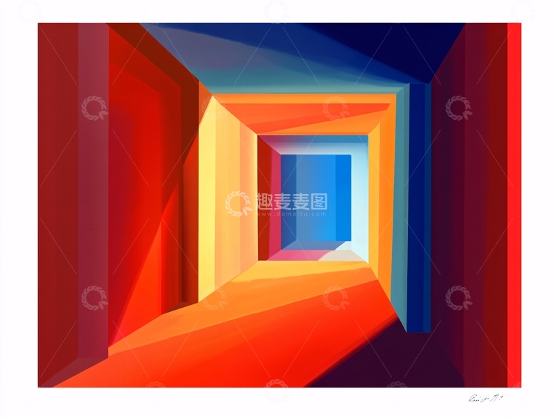 高清大图下载【趣麦麦图】几何图形的色彩构成5