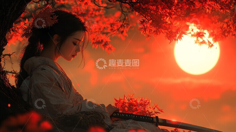 女子思索祖先佩剑3