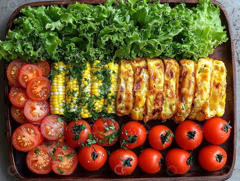 高清大图下载【趣麦麦图】番茄蔬菜早餐