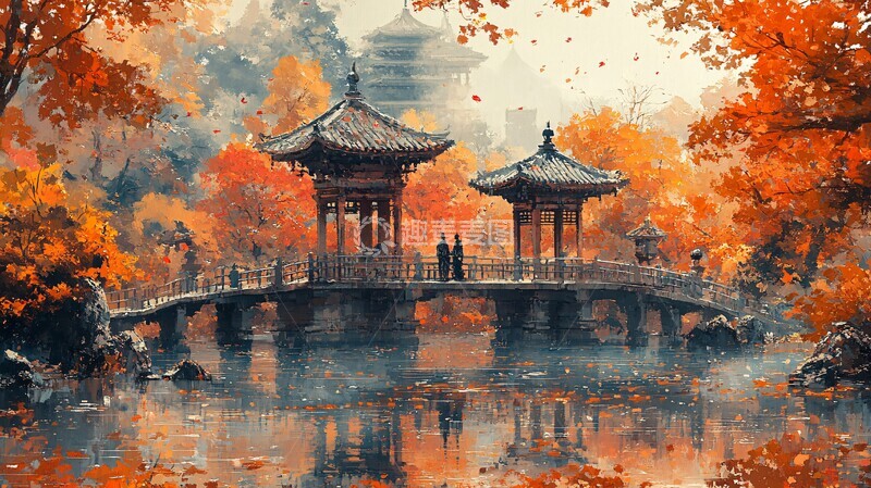 高清大图下载【趣麦麦图】秋日思索图树叶自然生活2