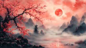 樱花幻想樱花幻想月亮