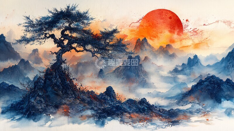 高清大图下载【趣麦麦图】水彩画笔触水彩画笔笔触2