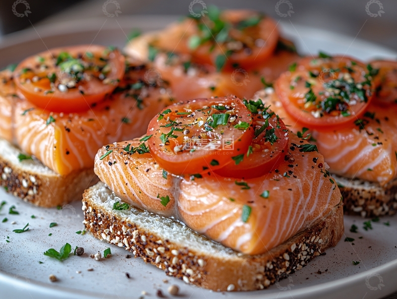 高清大图下载【趣麦麦图】番茄吐司