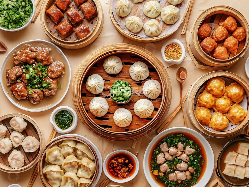 高清大图下载【趣麦麦图】一桌点心