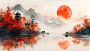 秋晨竹影秋晨竹2