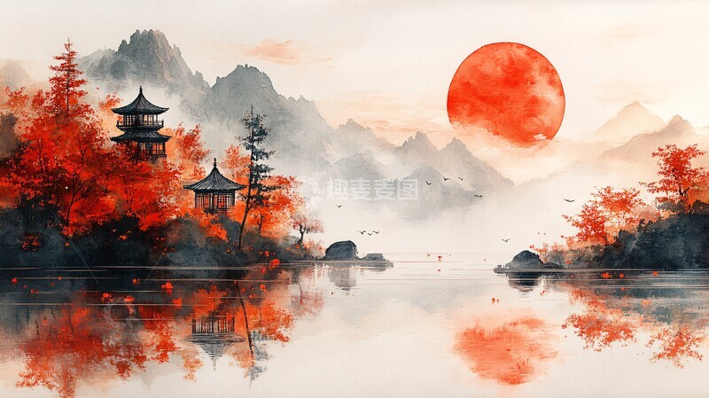 高清大图下载【趣麦麦图】秋晨竹影秋晨竹2