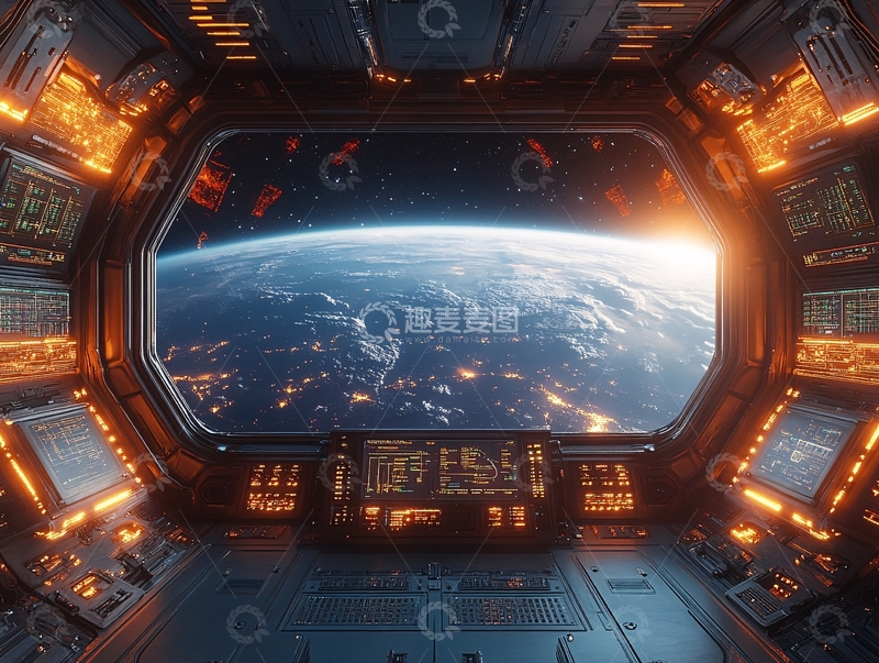 高清大图下载【趣麦麦图】宇宙飞船驾驶舱12