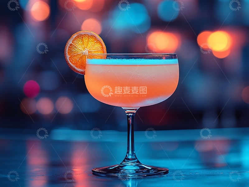 高清大图下载【趣麦麦图】夜幕下的鸡尾酒1