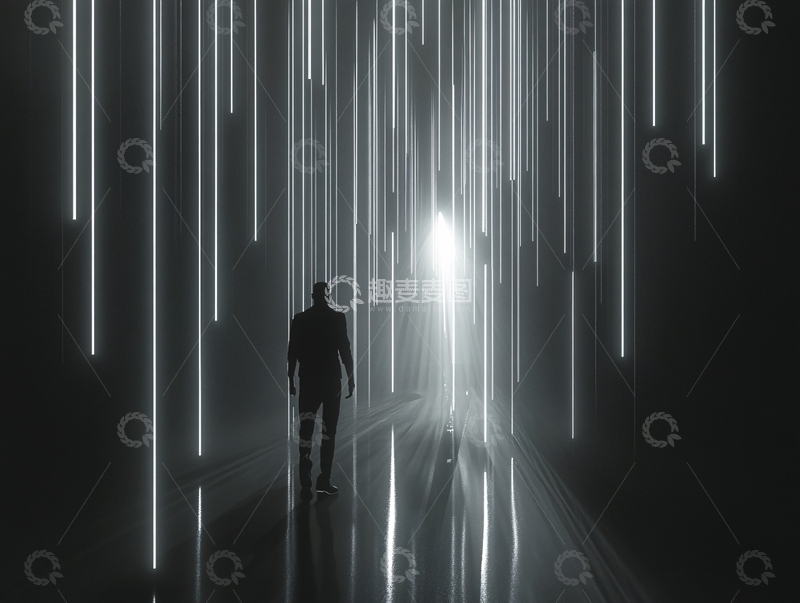 高清大图下载【趣麦麦图】流光溢彩的霓虹灯走廊88