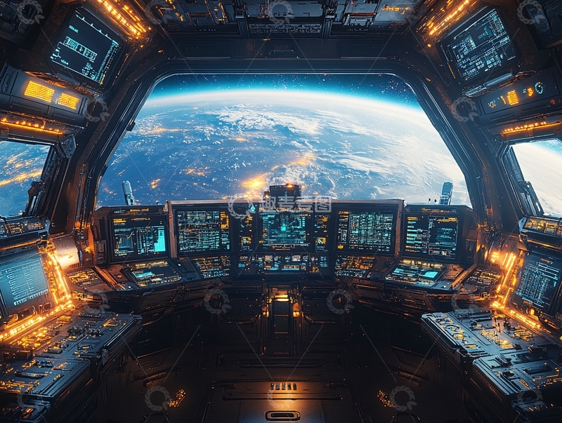 高清大图下载【趣麦麦图】航天器驾驶舱