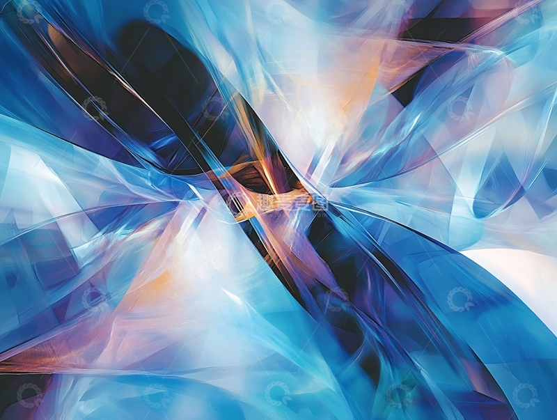 高清大图下载【趣麦麦图】唯美彩色线条抽象背景1