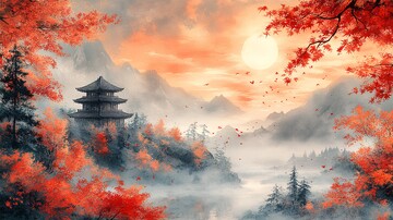 秋晨竹影秋晨竹1