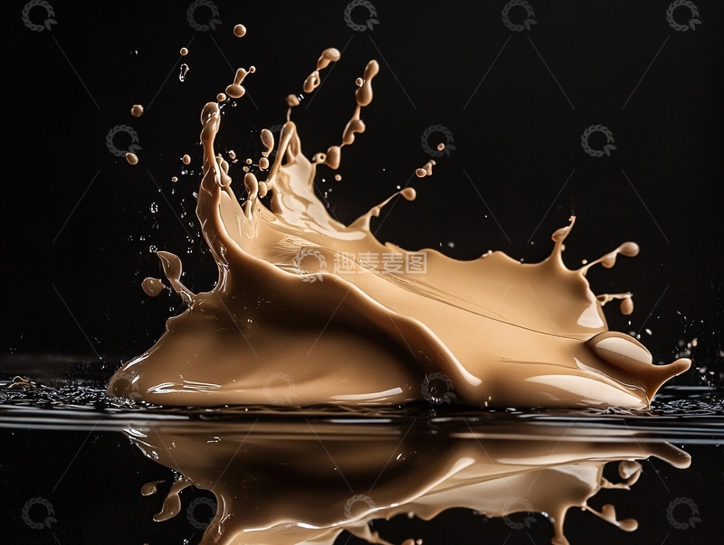 高清大图下载【趣麦麦图】粉底液喷溅效果3