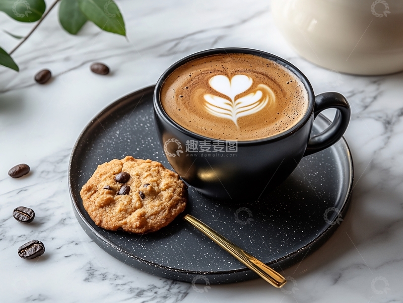 高清大图下载【趣麦麦图】曲奇美式咖啡1
