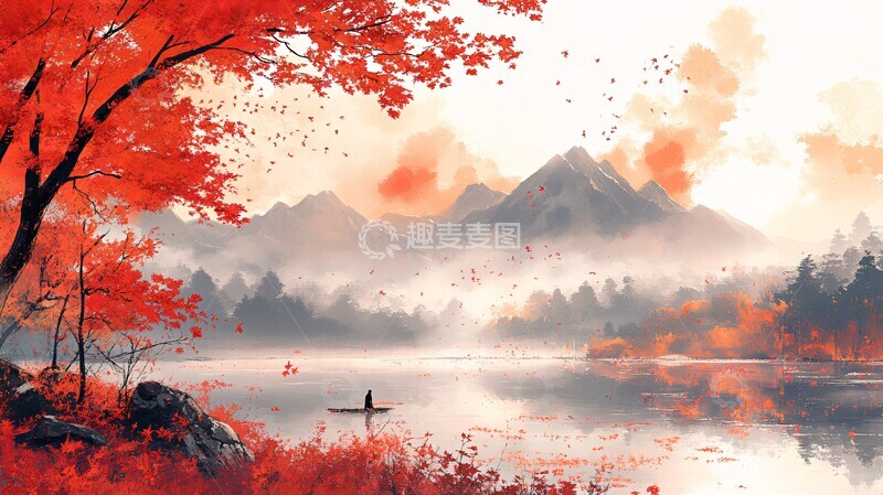 高清大图下载【趣麦麦图】秋晨竹影秋晨竹