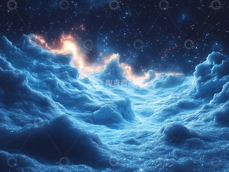 高清大图下载【趣麦麦图】星云海报背景1
