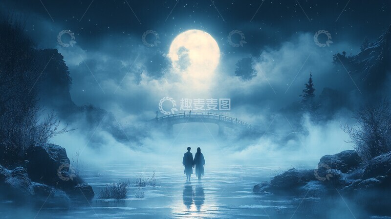 高清大图下载【趣麦麦图】牛郎织女鹊桥相会3