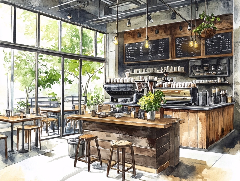 高清大图下载【趣麦麦图】咖啡厅图纸1