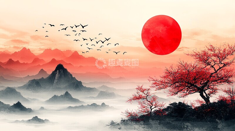 高清大图下载【趣麦麦图】山水墨韵山水墨韵树木1