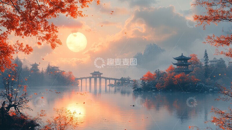 高清大图下载【趣麦麦图】牛郎织女鹊桥相会1