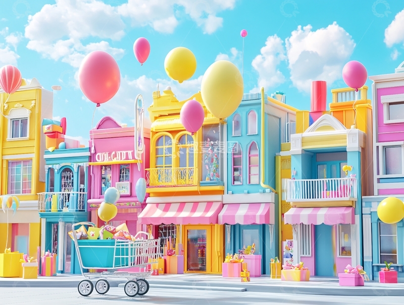 高清大图下载【趣麦麦图】立体艺术城市场景3