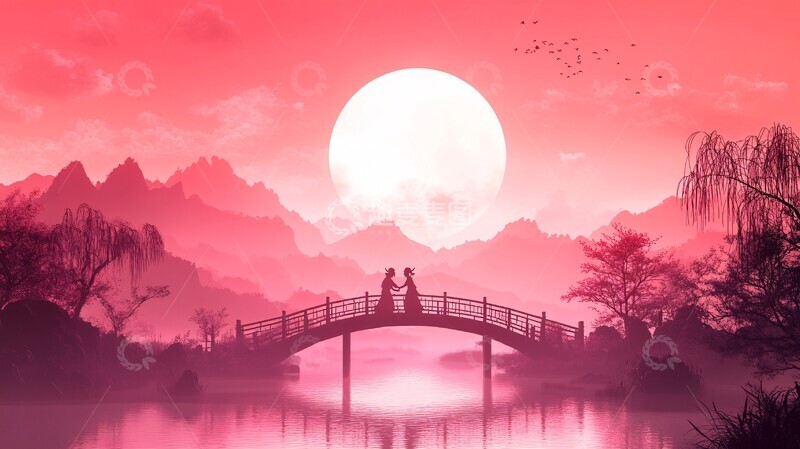 高清大图下载【趣麦麦图】双人舞牛头桥2