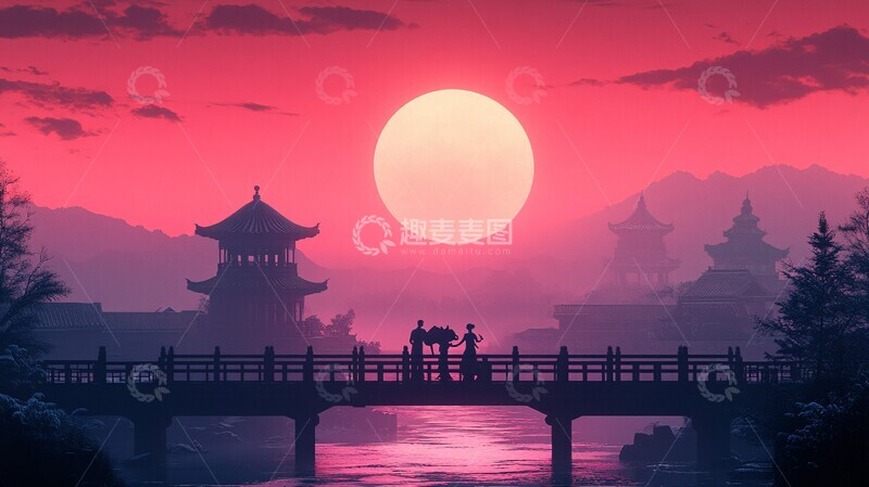 高清大图下载【趣麦麦图】双人舞牛头桥3