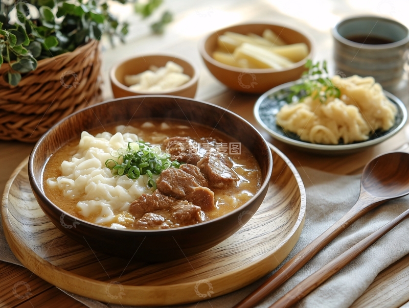 高清大图下载【趣麦麦图】浓汤牛腩通心粉