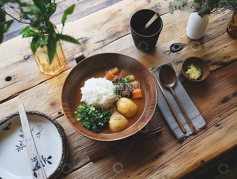 高清大图下载【趣麦麦图】日式汤咖喱