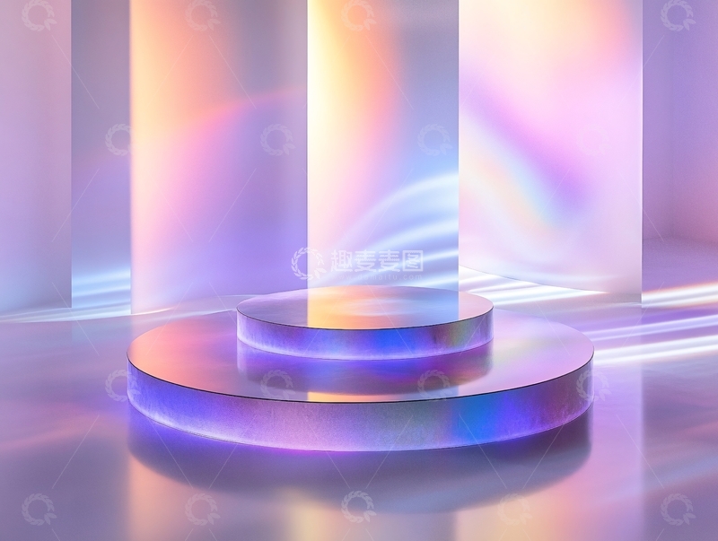 高清大图下载【趣麦麦图】炫彩渐变展台背景20