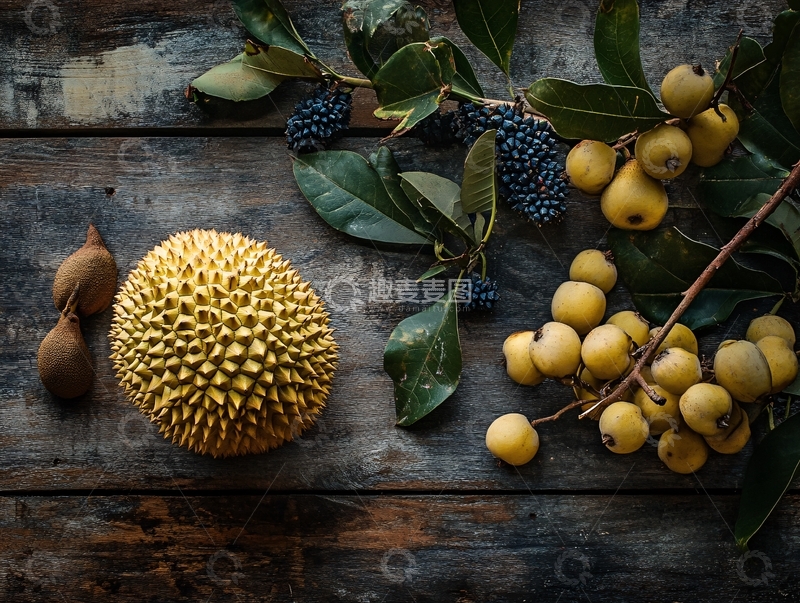 高清大图下载【趣麦麦图】榴莲荔枝