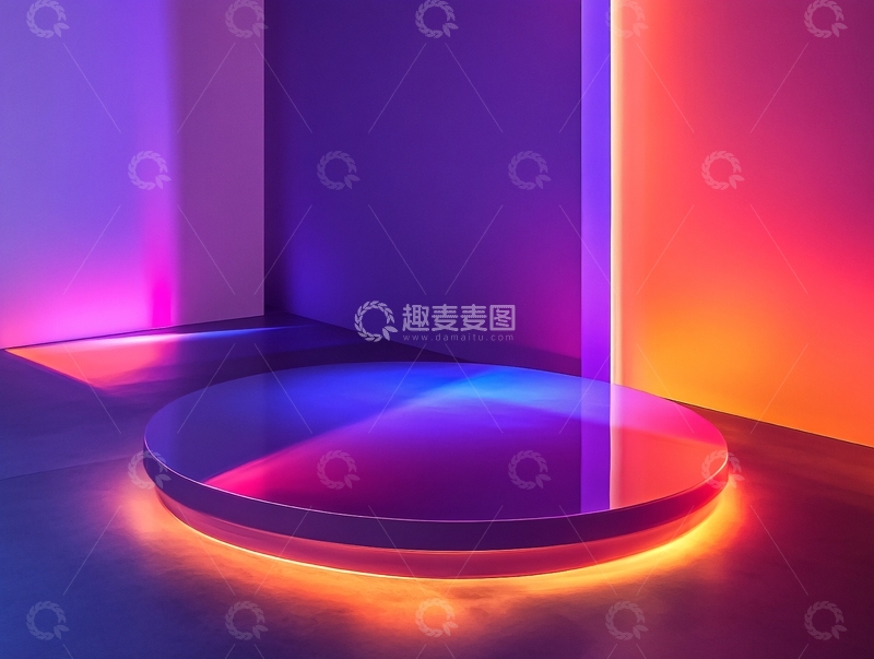 高清大图下载【趣麦麦图】霓虹灯展台24