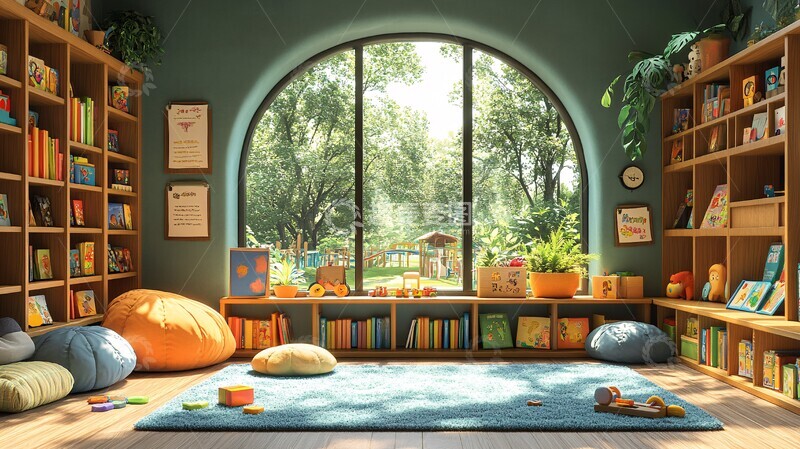 高清大图下载【趣麦麦图】幼儿园故事角场景