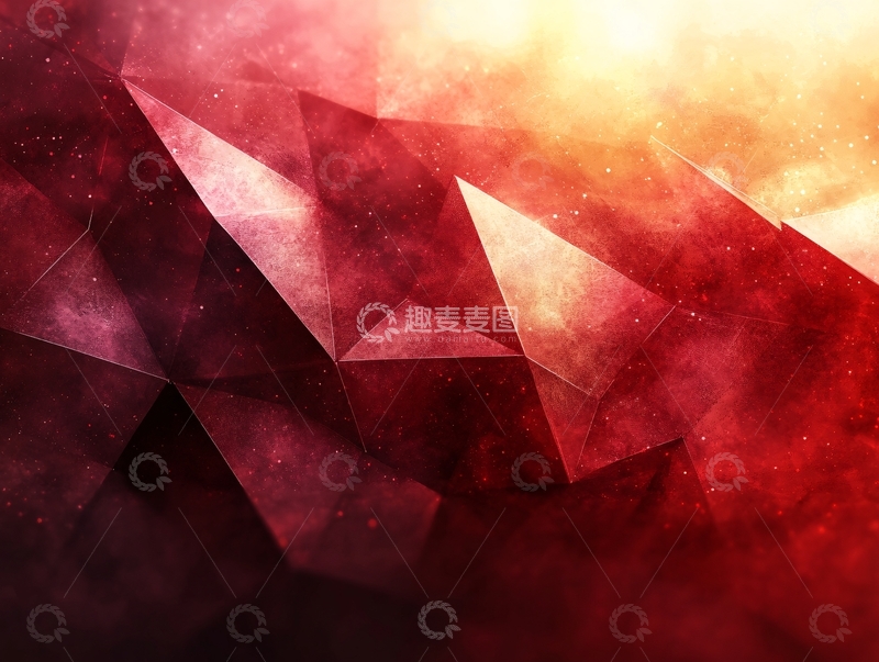 高清大图下载【趣麦麦图】红黑立体背景钻石色彩4
