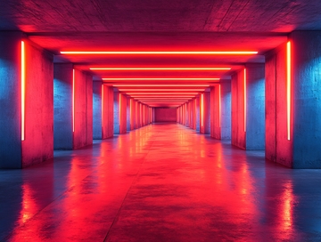 流光溢彩的霓虹灯走廊89